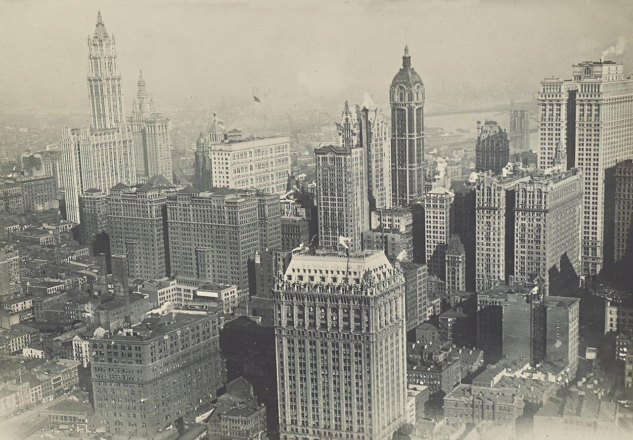 Downtown Manhattan Skyline - NYC in 1914