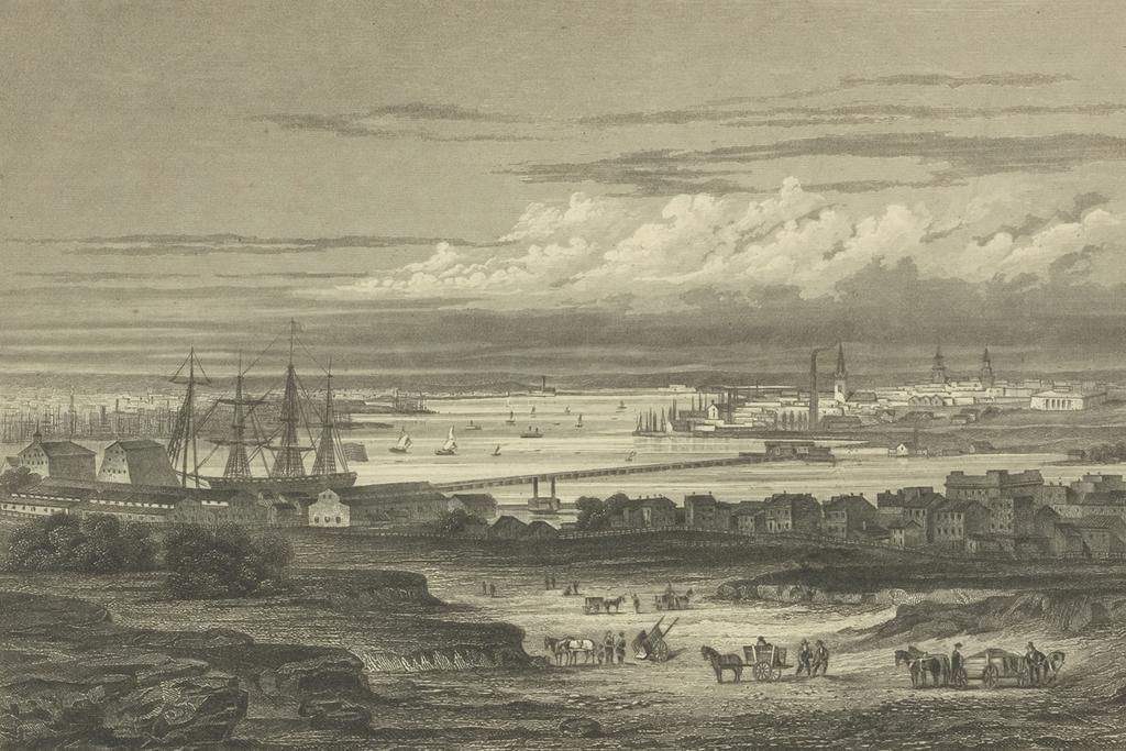 Manhattan and Brooklyn - NYC in 1849