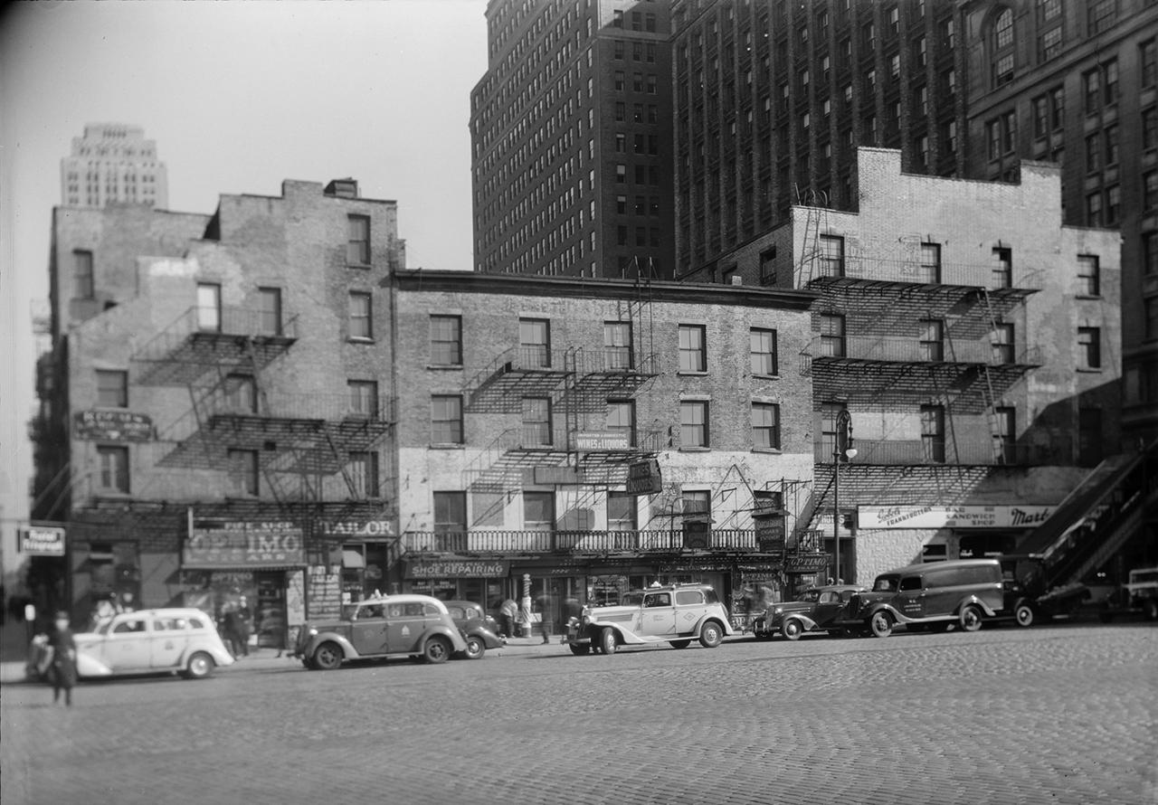 Cars Parked on Greenwich Street - NYC in 1940