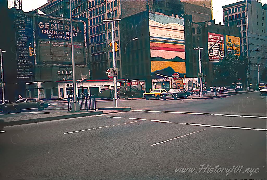 Explore the vibrant wall paintings of Houston Street, NYC in 1974, a symbol of the era's style and a cornerstone for films, rich artistic heritage