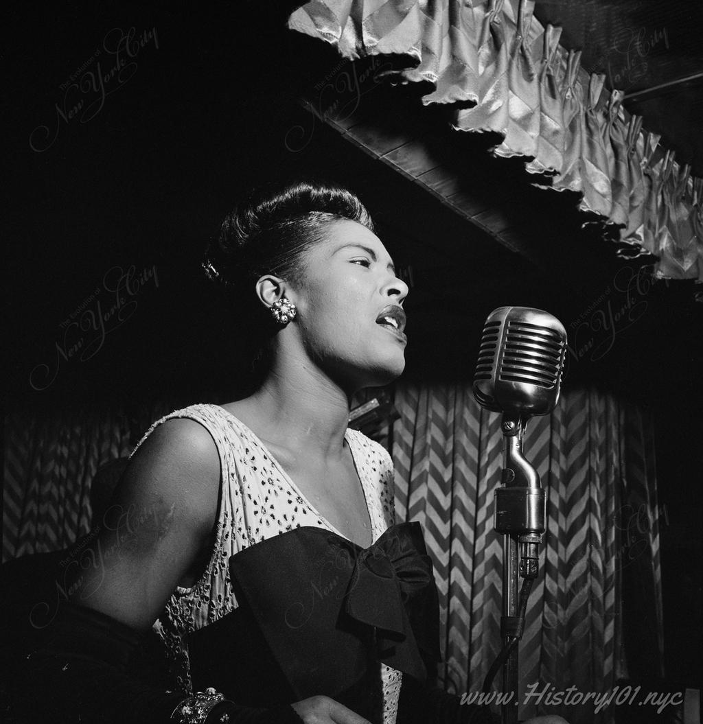 Explore a broader perspective of Billie Holiday's legendary 1947 performance at Downbeat Club, through the lens of jazz history