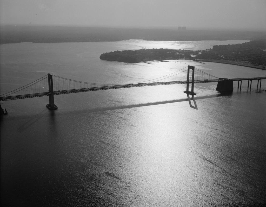 Throgs Neck Bridge from Above - NYC in 1968