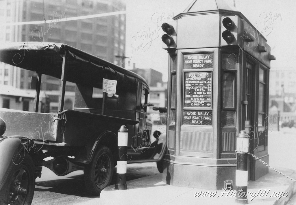 Holland Tunnel Toll Booth NYC in 1929